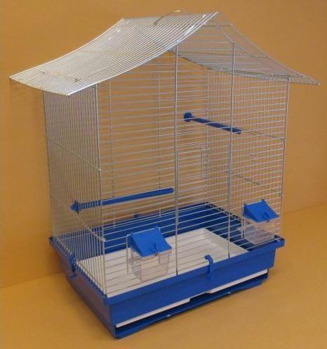Klec papoušek pozink stanová střecha 54,5×40×63cm