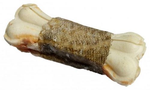 HUHU Buvolí kost s kuřecím a rybím masem 15cm 1ks