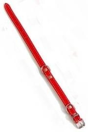 Kožený obojek červený 1,2×30cm