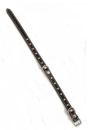 Kožený obojek zdobený černý 1×26cm