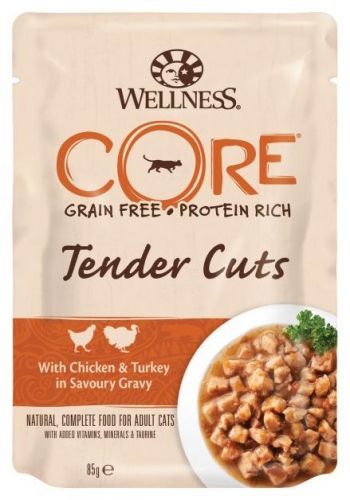 Kapsička Wellness Cat Tender Cuts kuře & krůta v omáčce 85g