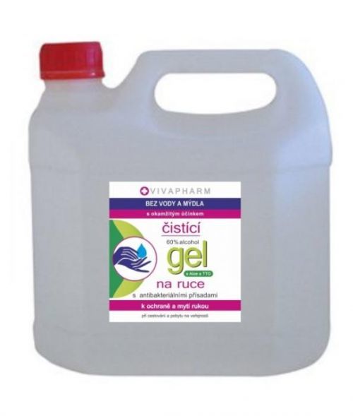 Vivaco Antibakteriální čistící gel na ruce kanystr 3 litry VIVAPHARM 3 litry