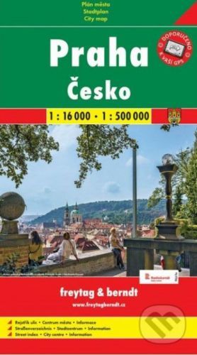 Praha, Česko 1:16 000 1:500 000 -
