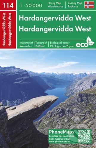 Hardangervidda West 1:50 000 -