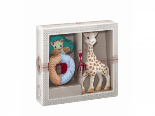 Vulli Můj první dárkový set (žirafa Sophie & měkké chrast. s korálky kolekce Sense & Soft)