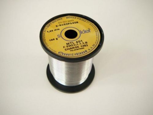 Cín na špulce olovnatý trubičkový pájecí S-Sn60Pb40E průměr 1 mm
