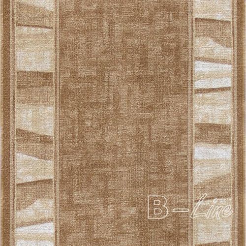 Associated Weavers koberce Protiskluzový běhoun Linea 33 - šíře 67 cm s obšitím Hnědá
