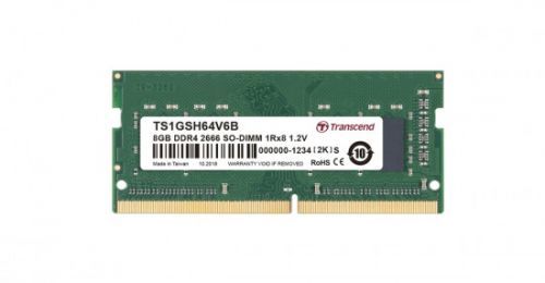 Transcend 8GB DDR4 2666Mhz SO-DIMM 1Rx8 1Gx8 CL19 1.2V, TS1GSH64V6B