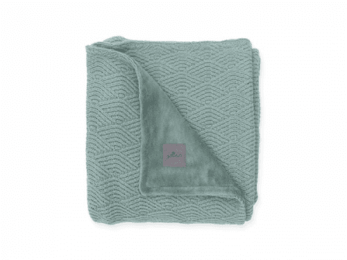 Jollein Deka 75x100cm River knit ash green/coral fleece
