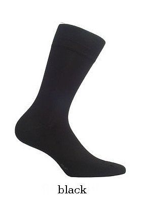Wola Comfort Man Bamboo W94.028 Pánské ponožky 39-41 black/černá