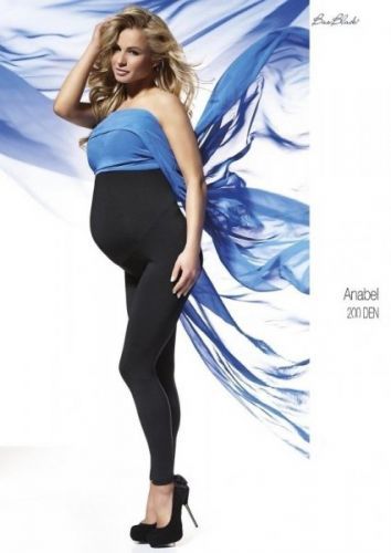 Bas Bleu Anabel těhotenské  200 den Leginy 2-S black/černá