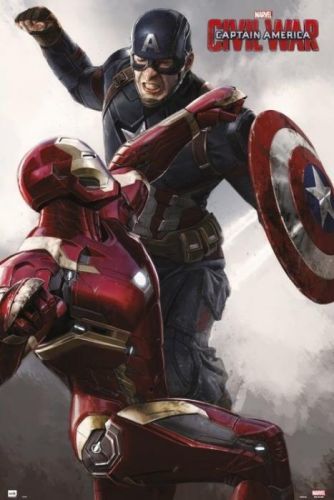 GRUPO ERIK Plakát, Obraz - Captain America: Občanská válka - Cap VS Iron Man, (61 x 91.5 cm)