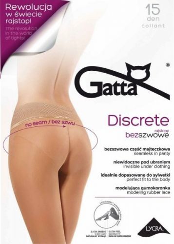 Gatta Discrete 15 den Punčochové kalhoty 4-L daino/odstín béžové