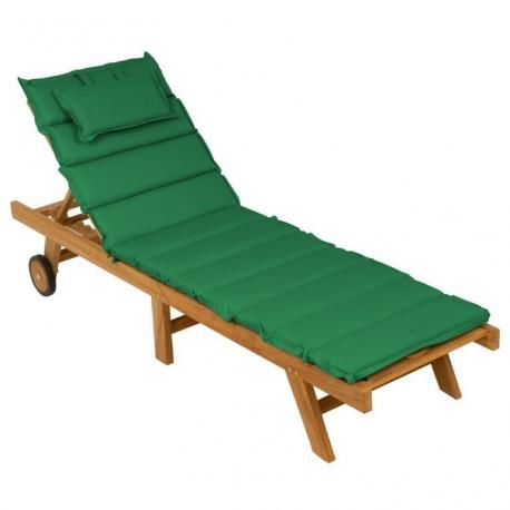 Zahradní lehátko z týkového dřeva DIVERO + polstrování Divero D64200