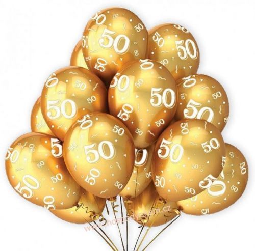 Balónky zlaté k 50. výročí