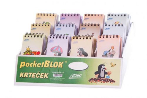 Pocket blok KRTEK 55 x 85 mm, 12 motivů po 10 ks
