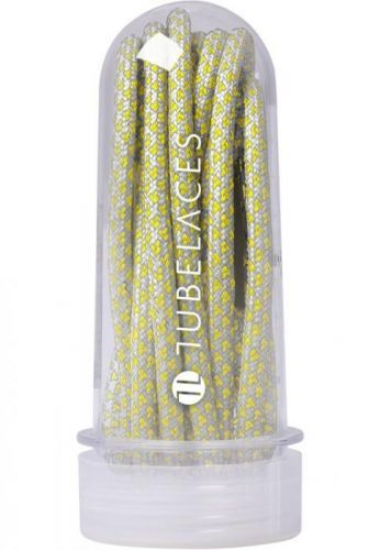 Tkaničky do bot Tubelaces Rope Multi - šedé-žluté, 130 cm