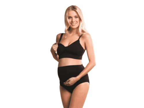 Carriwell Podprsenka ke kojení s gelovou kosticí černá-kostka S, New Mum