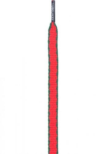 Tkaničky do bot Tubelaces Lux - červené-zelené, 130 cm