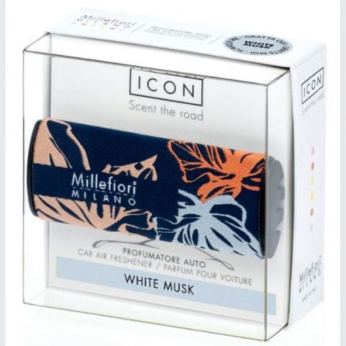 Millefiori Milano Icon Car Air Freshener White Musk Textil Floral