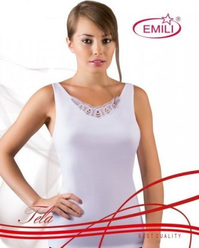 Emili Tela plus dámská košilka 3XL bílá