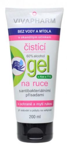 Vivaco Antibakteriální čistící gel na ruce 200 ml tuba VIVAPHARM 200 ml