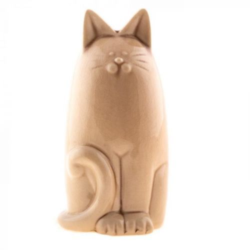 Hnědá keramická kasička Dakls Cat, výška 19,5 cm