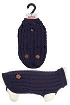 Svetr s copánky pro psy DANDY černá 30cm Zolux