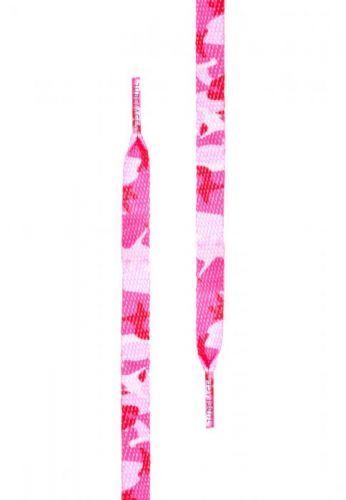 Tkaničky do bot Tubelaces Special Flat - pink-camo, 120 cm