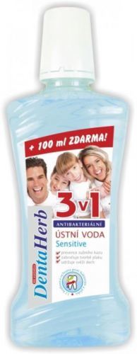 Vivaco Herb extrakt Ústní voda White Mint Sensitive DENTA HERB 400 ml + 100 ml ZDARMA