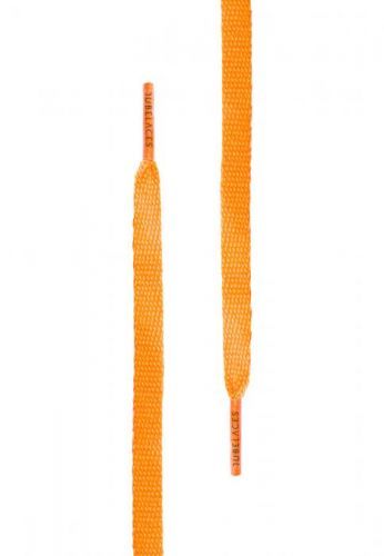 Tkaničky do bot Tubelaces Flat - oranžové svítící, 140 cm