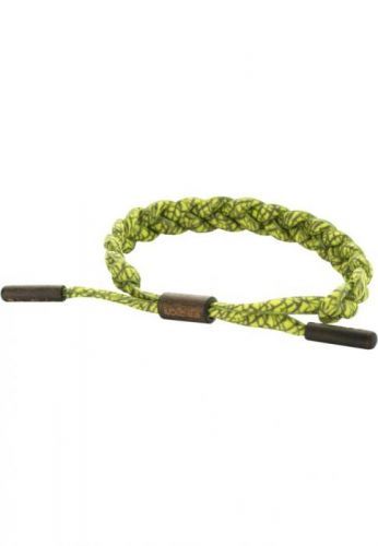 Náramek na ruku Tubelaces TubeBlet - šedý-žlutý svítící, 150 cm