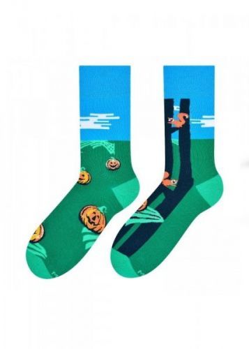 More 079 Pánské vzorované ponožky nepárové  39-42 zelená