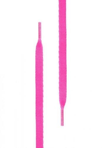 Tkaničky do bot Tubelaces Flat - růžové svítící, 90 cm