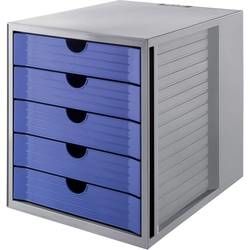 HAN SYSTEMBOX KARMA 14508-16 box se zásuvkami, šedá, DIN A4, DIN C4 , Počet zásuvek: 5