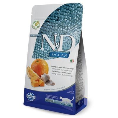 N&D GF OCEAN CAT Adult Herring, Pumpkin & Orange 5kg