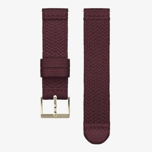 Suunto Suunto 20mm Athletic 5 Braided Textile Strap Burgundy Gold Size S