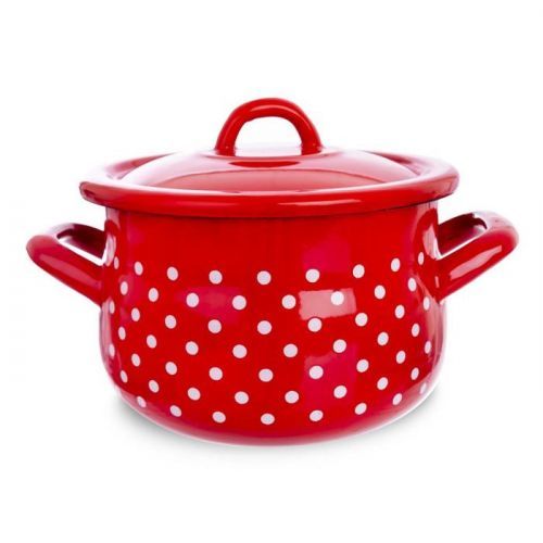 Hrnec smalt TEČKA 16 cm poklice ORION