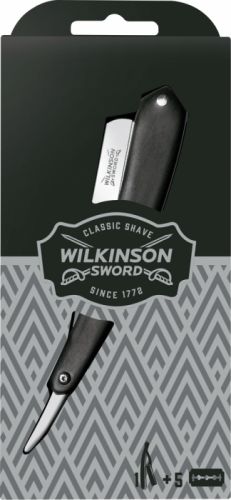 Wilkinson Sword CLASSIC 5s Blades Vintage + Cut Throat břitva + 5ks žiletek