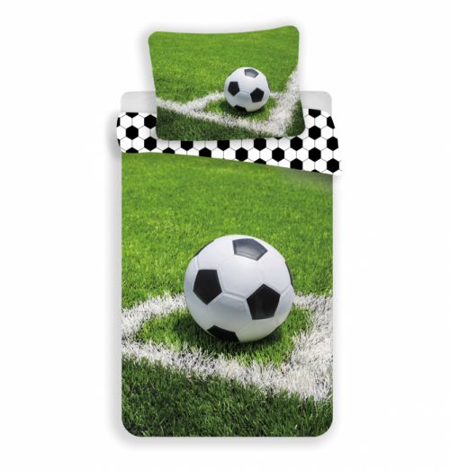 Jerry Fabrics Bavlněné povlečení se zipem Fotbal 140x200 + 70x90