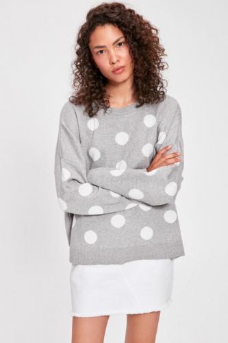 Trendyol Grey-Tinted Knitwear Sweater