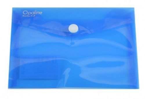 Psaníčko s drukem - A6 - na šířku - Opaline - modré - 2- 431