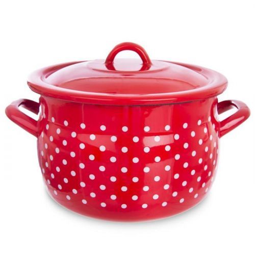 Hrnec smalt TEČKA 20 cm poklice ORION