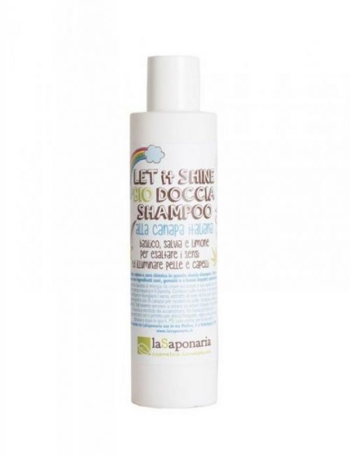 laSaponaria 2v1 Pánský sprchový gel a šampon s konopím BIO (200 ml)