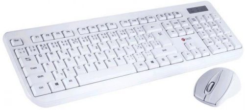C-TECH Klávesnice C-TECH WLKMC-01, bezdrátový combo set s myší, bílý, USB, CZ/SK (WLKMC-01W)