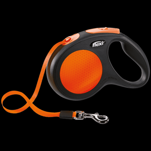Vodítko FLEXI New Neon páska oranžové M - 5 m