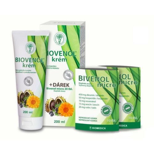 Biovenol krém 200ml + dárek Bivenol micro tbl.20