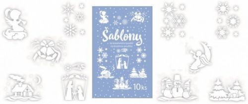 Anděl Šablony vánoční 10 motivů 31 x 21 cm 1402