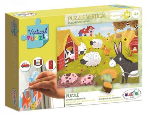 Vertikální okenní puzzle - Farma 24 dílků