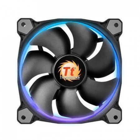 THERMALTAKE Riing 12 LED RGB Fan ventilátor PWM - 120x25mm (1 ks v balení, řízené LEDky, s řadičem), CL-F042-PL12SW-A